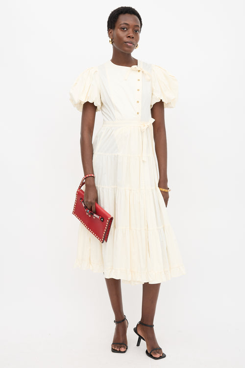 Valentino Leather Rockstud Wristlet Clutch