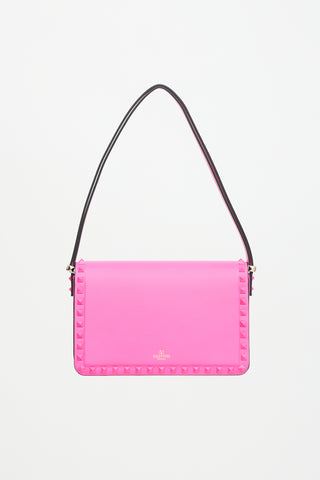 Valentino Leather Rockstud23 Shoulder Bag