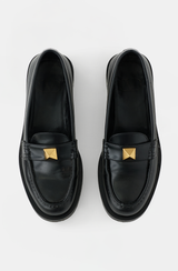 Valentino Leather Roman Stud Loafer