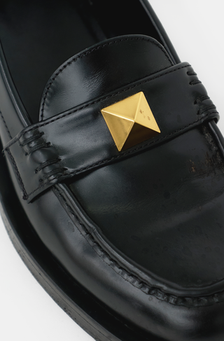 Valentino Leather Roman Stud Loafer