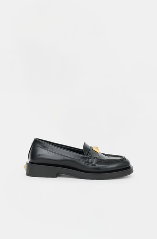 Valentino Leather Roman Stud Loafer