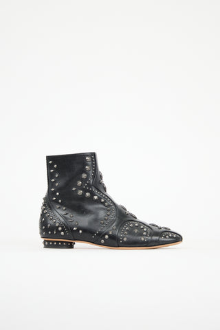 Valentino Leather Studded Boot