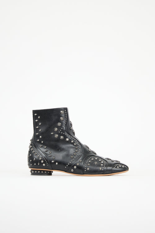 Valentino Leather Studded Boot