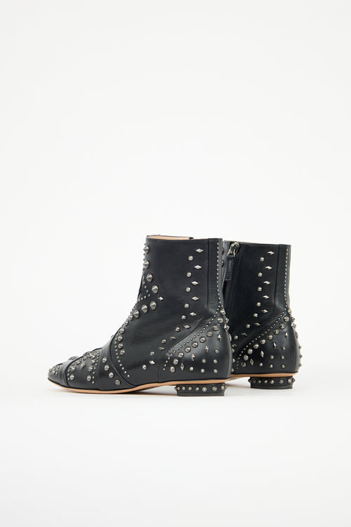 Valentino Leather Studded Boot