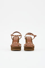 Valentino Leather Torchon Espadrille Sandal