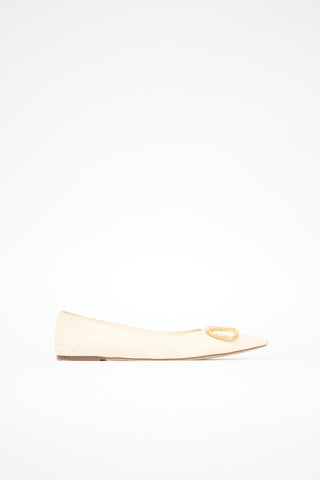 Valentino Leather VLogo Flat