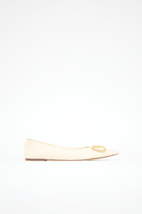 Valentino Leather VLogo Flat