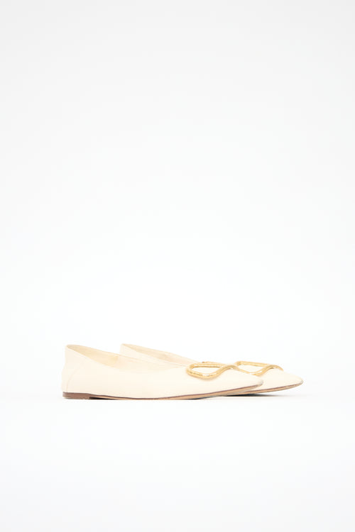 Valentino Leather VLogo Flat