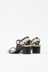 Valentino Leather & Jute Rockstud Sandal