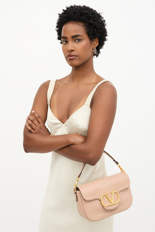 Valentino Leather Alltime VLogo Bag