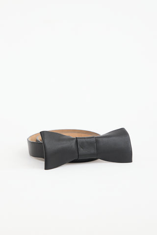 Valentino Leather Bow Belt