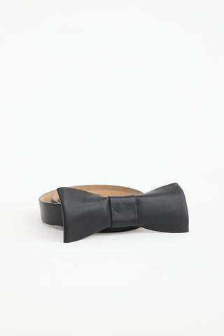 Valentino Leather Bow Belt