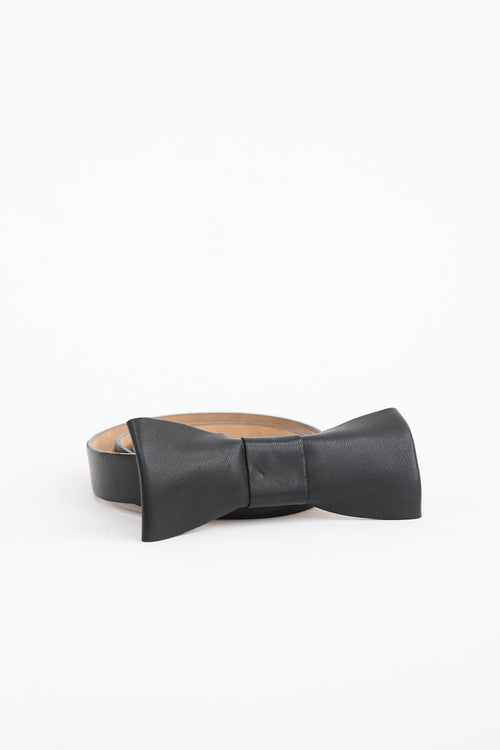 Valentino Leather Bow Belt