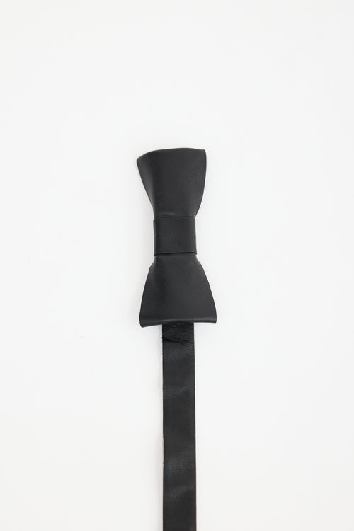 Valentino Leather Bow Belt