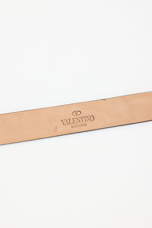 Valentino Leather Bow Belt