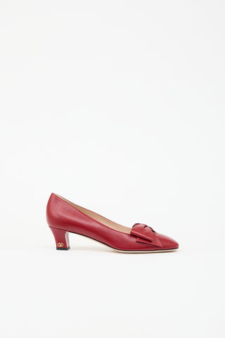 Valentino Leather Bowow Pump