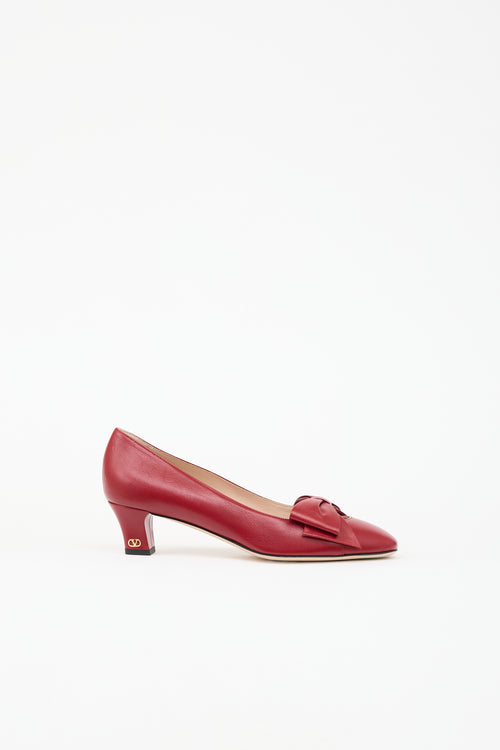 Valentino Leather Bowow Pump