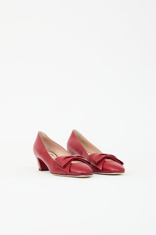 Valentino Leather Bowow Pump