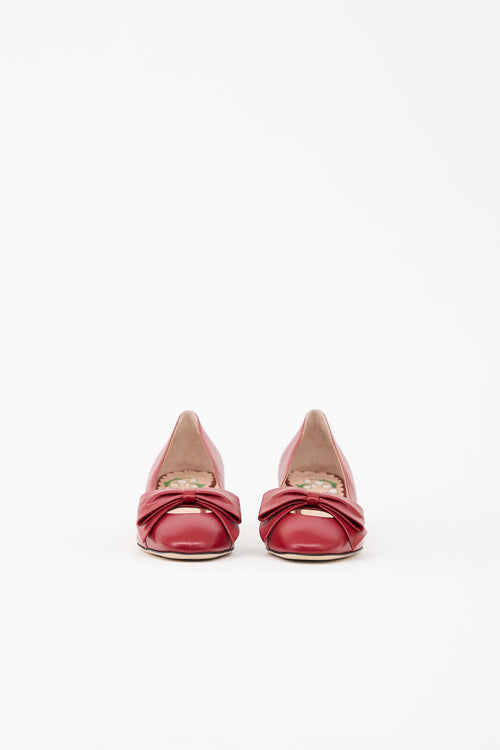 Valentino Leather Bowow Pump