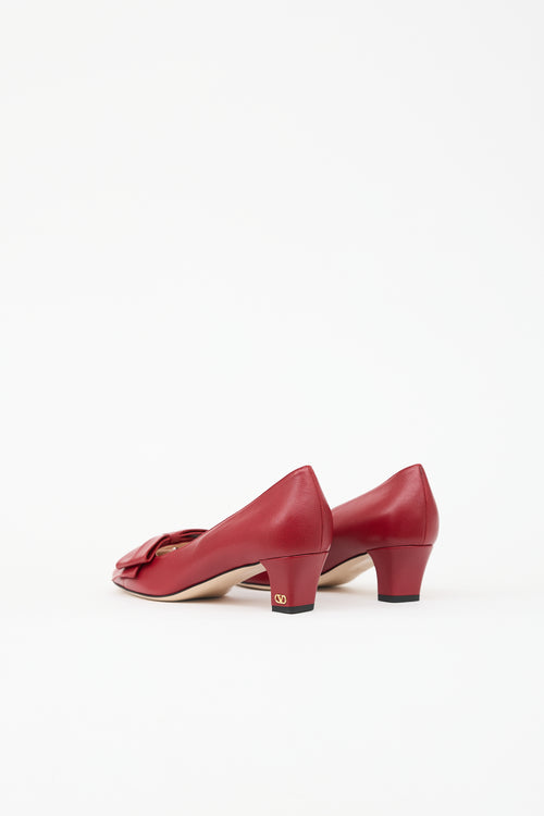 Valentino Leather Bowow Pump