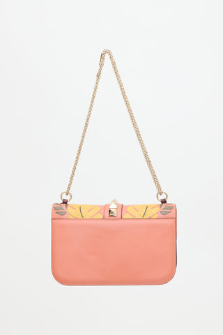 Valentino Leather Floral Rockstud Bag