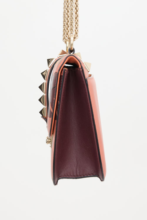 Valentino Leather Floral Rockstud Bag