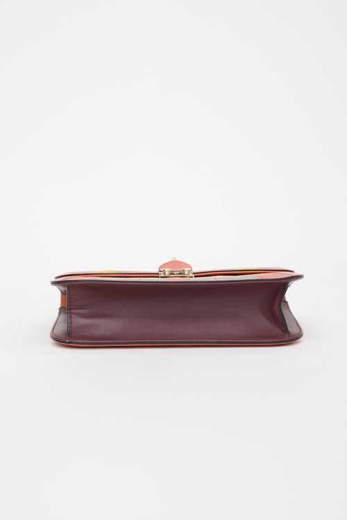 Valentino Leather Floral Rockstud Bag