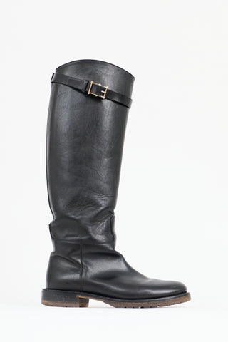 Valentino Leather Knee Boot