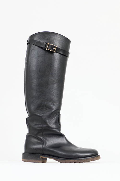 Valentino Leather Knee Boot