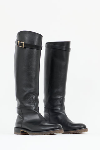 Valentino Leather Knee Boot