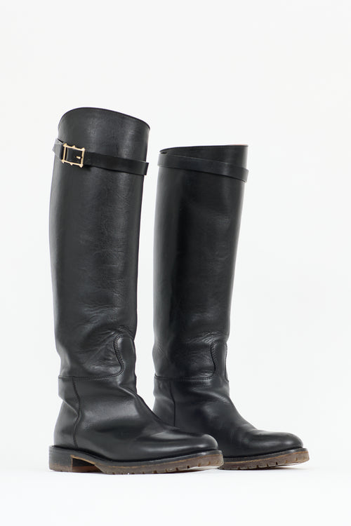 Valentino Leather Knee Boot