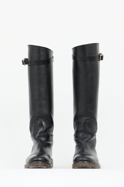 Valentino Leather Knee Boot