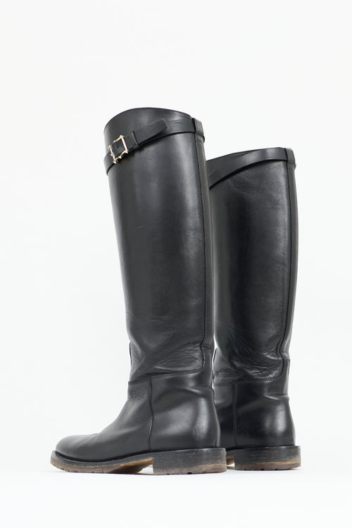 Valentino Leather Knee Boot