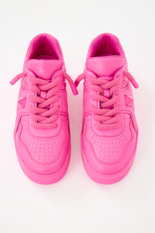 Valentino Leather One Stud Sneaker