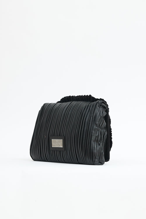 Valentino Leather Pleated Petale Bag
