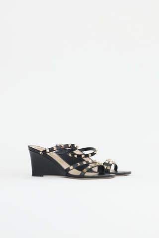 Valentino Leather Rockstud Sandal