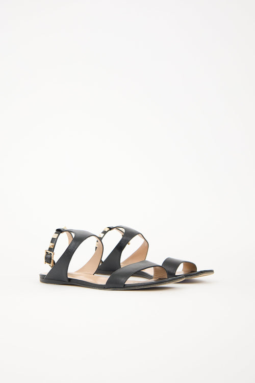 Valentino Leather Rockstud Sandal