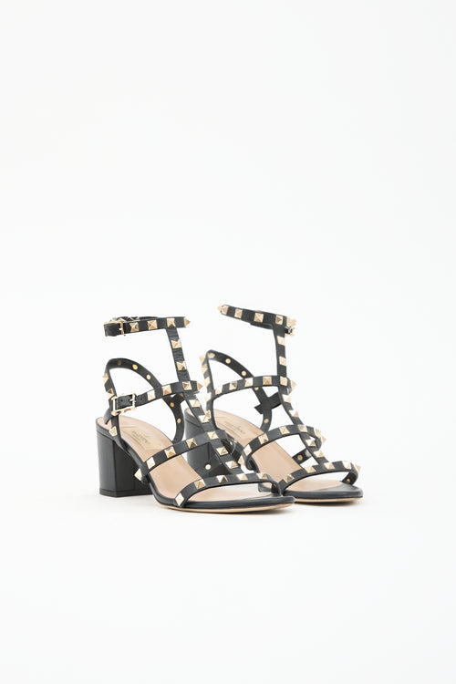 Valentino Leather Rockstud Sandal