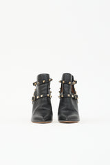 Valentino Leather Rockstud Ankle Boot