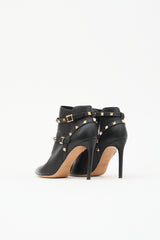 Valentino Leather Rockstud Ankle Boot