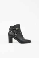 Valentino Leather Rockstud Ankle Boot