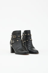 Valentino Leather Rockstud Ankle Boot