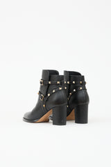 Valentino Leather Rockstud Ankle Boot
