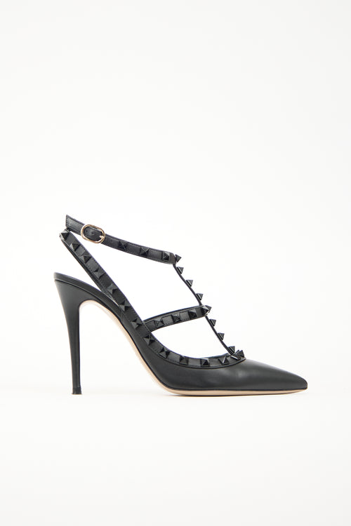 Valentino Leather Rockstud Cage Pump