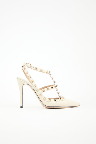 Valentino Leather Rockstud Cage Pump