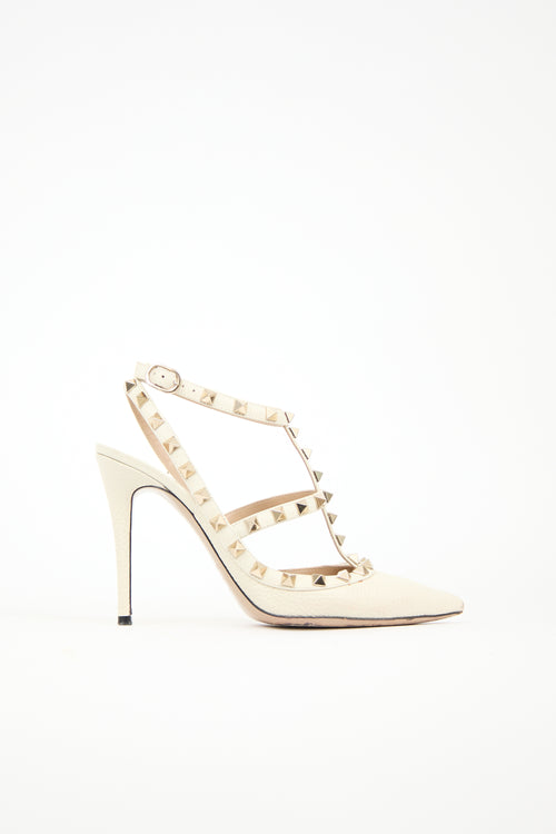 Valentino Leather Rockstud Cage Pump