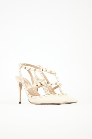 Valentino Leather Rockstud Cage Pump