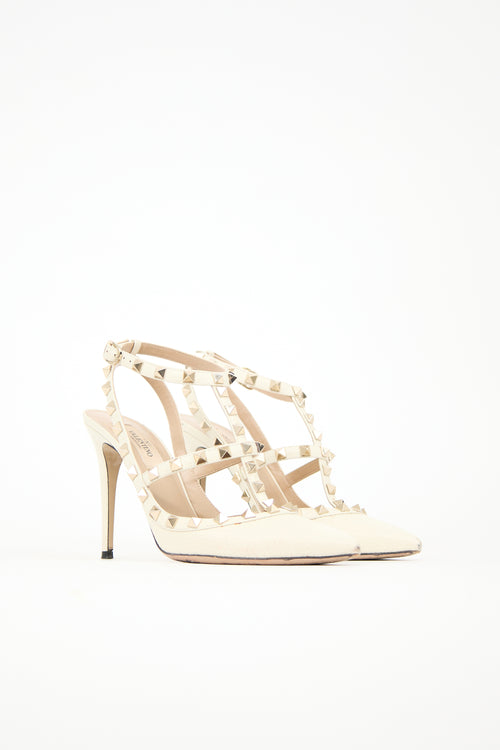 Valentino Leather Rockstud Cage Pump