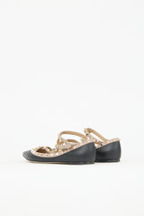 Valentino Leather Rockstud Caged Flat