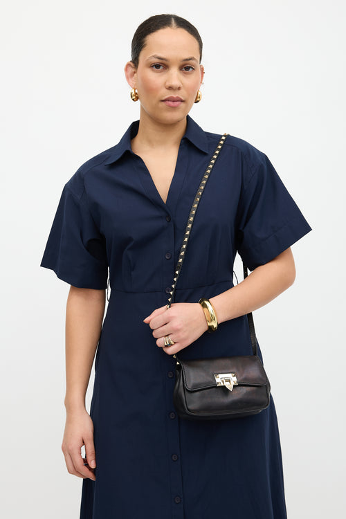 Valentino Leather Rockstud Crossbody Bag